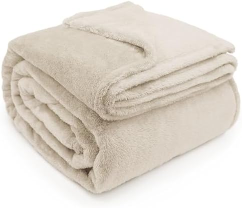 DEZ FURNISHINGS Ultra Soft Plush Fleece Throw Blanket, Double Sided