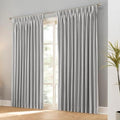Beige White Blackout Window Curtains 63 inches Long, Double Pleated