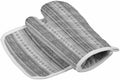 Quilted Cotton Terry Cloth Oven Mitt, Pot Holder Bohemia Stripe Grey