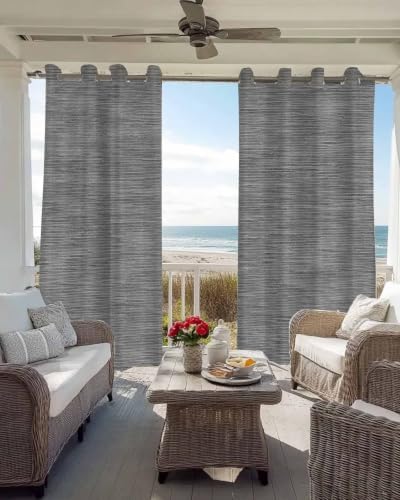 Gray Solid Color Blackout Curtains 63 Inches Long for Bedroom