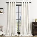 Aersas Extra Long Linen Curtains 108 Inches for Living Room Grommet