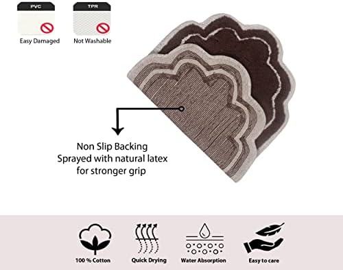 Home Weavers Allure Collection 100% Cotton Tufted Bathroom Rug, Soft