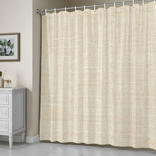 Teamery Shower Curtains Sets for Bathroom Decor Minimalist Beige