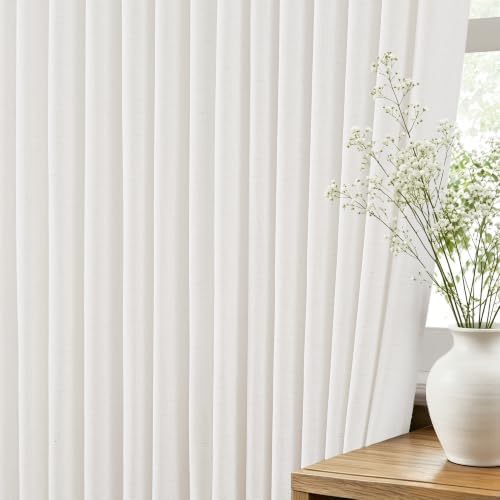 Memory Trained Natural Triple Pinch Pleated Curtains 2 Panels 40x63