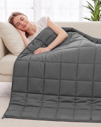 Weighted Blanket Queen Size 60x80 Inch, 15 lbs Heavy Blanket, Grey