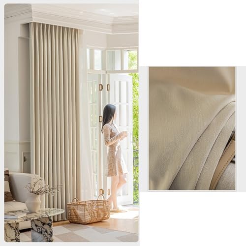 Beydodo Bedroom Curtains 63 Inches Long, Window Curtains Blackout for