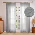 Gray Pinch Pleated Semi Sheer Curtains 50W x 106L, 1 Panel
