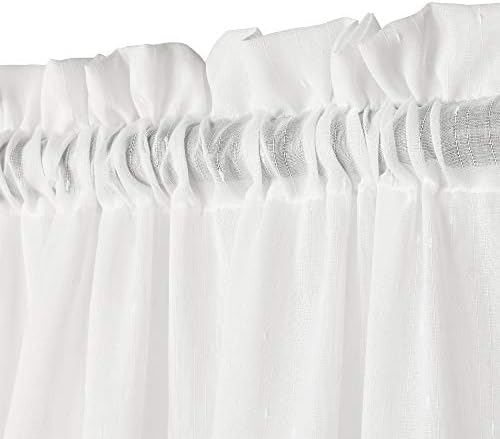 White 108 Inches Sheer Curtains Extra Long See Through Sheers for