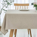 maxmill Linen Texture Tablecloth Water Resistance Antiwrinkle