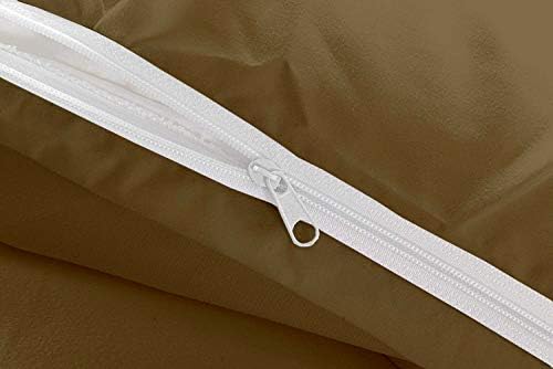ARlinen Duvet Cover Set Queen, Taupe Comforter Cover Bedding 5 Pieces