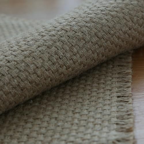 Beydodo Oblong Placemats Set of 8, Dining Table Placemats Jute 16x12