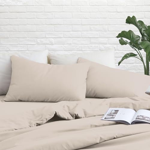 Queen Size Pillow Protector Set of 2, 100% Egyptian Cotton Pillow
