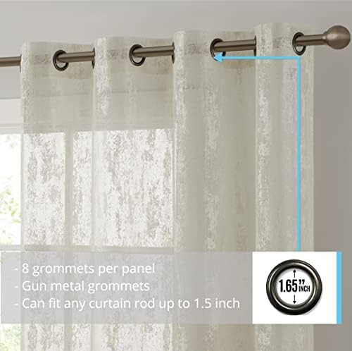 HLC.ME Crawford Modern Abstract Decorative Semi Sheer Light Filtering
