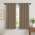 2-Panel Taupe Blackout Curtains 63 Inch Length for Bedroom