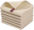 Microfiber Cleaning Cloth, 6 Pack Waffle Weave 100% Cotton Reusable