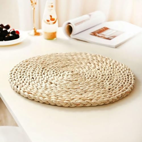 Modern Dining Room Placemats Set of 8, 14.97 in / 38 CM, Round with