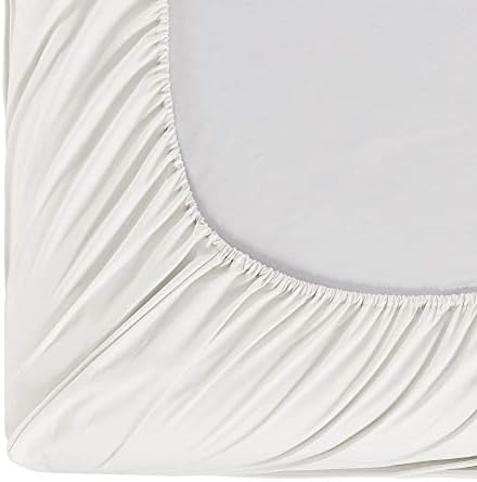 Twin Size Percale Bed Sheets, 200 Thread Count Cotton Polyester Blend
