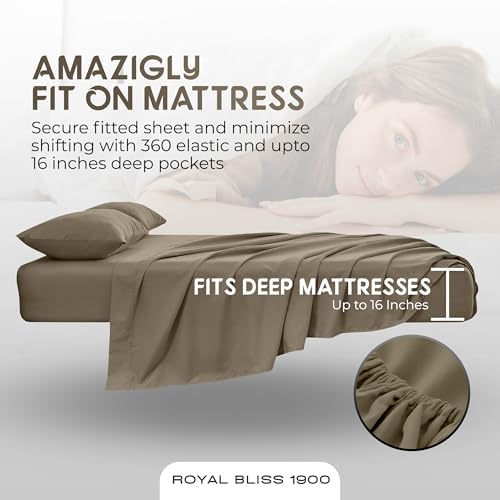 Split King Sheets Set for Adjustable Bed - 5pc Microfiber