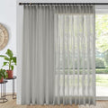 Fcosie 150" Wx108 L Pinch Pleated Semi Sheer Curtains Extra Wide