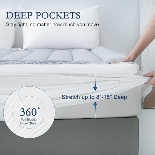YOUR MOON Queen Size Cooling Mattress Topper, Cool Mattress Pad for