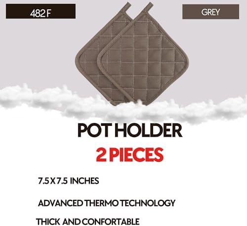Pot Holders for Kitchen - (2 Pieces) - Heat-Resistant - 482°F - Cute