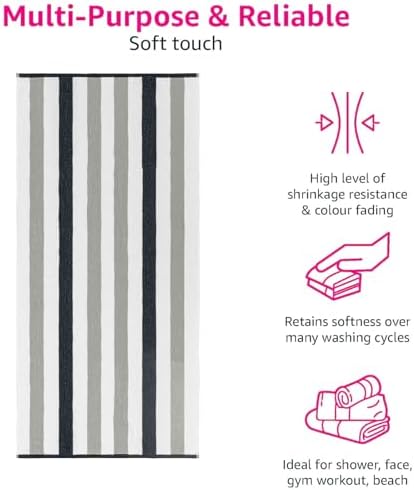 CASA COPENHAGEN Monaco Beach Towels Designed in Denmark Rough and
