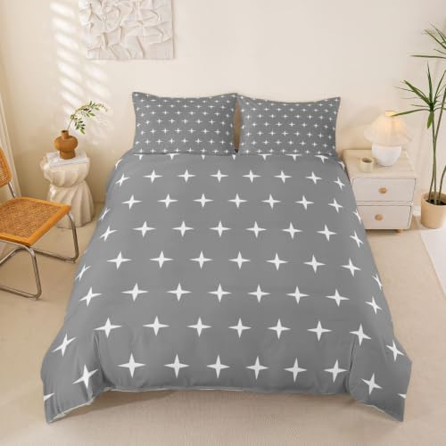 Manfei Starlight Kids Bedding Set King Size,Geometric Duvet Cover