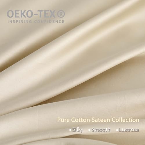 HeimenAogo Egyptian Cotton Duvet Cover Twin/Twin XL Sateen Weave