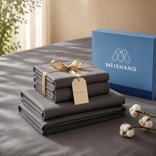 MEISHANG 1000TC Egyptian Cotton Sheets King, 16" Deep Pocket