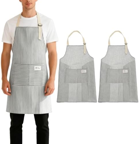 uxcell Kitchen Cooking Aprons Adjustable Art Apron Water & Oil