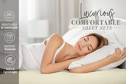 Elegant Comfort Paisley 6-Piece Sheet Set Deep Pocket, Full, Latte