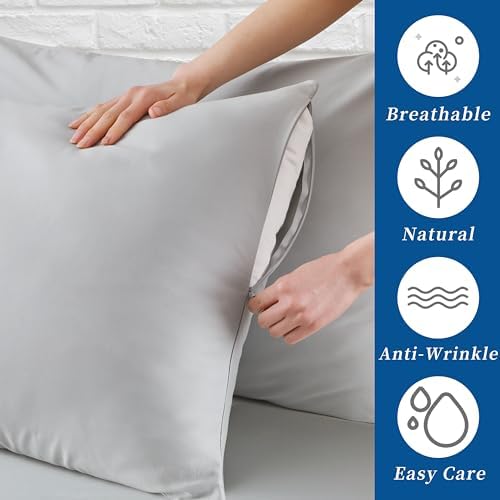 Pillow Cases Queen Size 4 Pcs,100% Egyptian Cotton 400 Thread Count