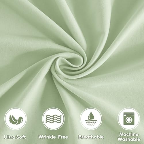 Full Size Bed Sheets Set, 4 Pieces Hotel Luxury Soft Microfiber Bed