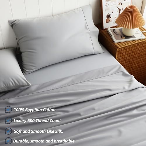 Cotton Flat Sheets Only, 600 TC 100% Cotton Flat Sheet Top Sheet Only