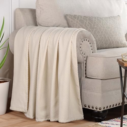 Superior Metro 100% Cotton Blanket, Perfect for Bedroom, Living Room