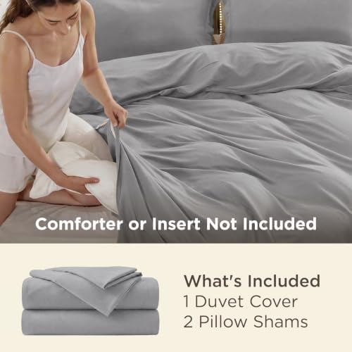 Bedsure Duvet Cover King Size, Soft Double Brushed Bedding Set, 3Pcs