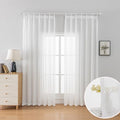 Off White Curtains Pinch Pleated Sheer Curtains 96 Inches Long