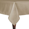 Ultimate Textile 52x70-Inch Rectangular Shantung Tablecloth, Tan