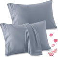 Vonty 2 Pack Grey Standard Pillowcases, 20x26, 1800 Microfiber