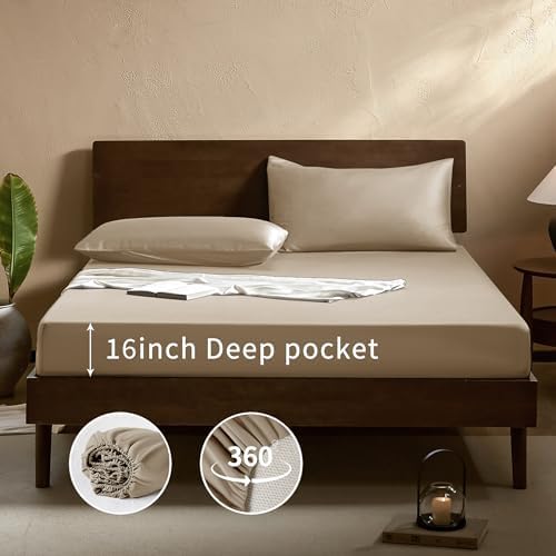 EVERLY Full Sheets Set,Luxuriously 400 Thread Count Organic Viscose
