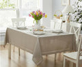 Newbridge Holiday Provence Lattice Taupe 52 x 70 Rectangle Tablecloth