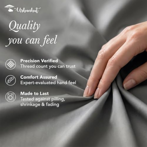 URBANHUT 100% Cotton Sheets King Size, 400 Thread Count -4Pc Sheet Set