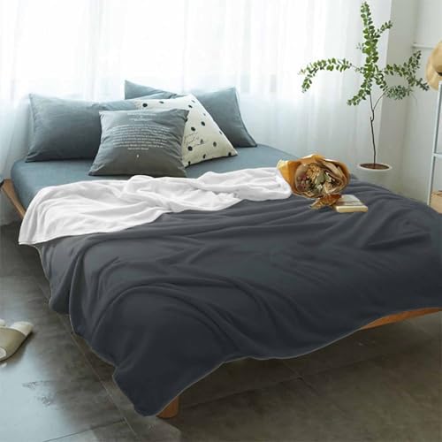 Gray Gradient Flannel Fleece Throw Blanket, 60 x 80 in, Super Soft