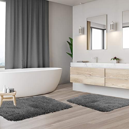 Clara Clark Bathroom Rugs, Ultra Soft Shaggy Bath Mats - 2 Piece Set