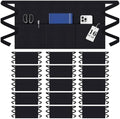 16 Pack Black Waist Aprons, Heavy Duty 3 Pockets Water Resistant