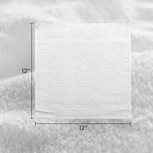 ZUPERIA 100% Cotton Terry Towels Cleaning Cloths, Pack of 50