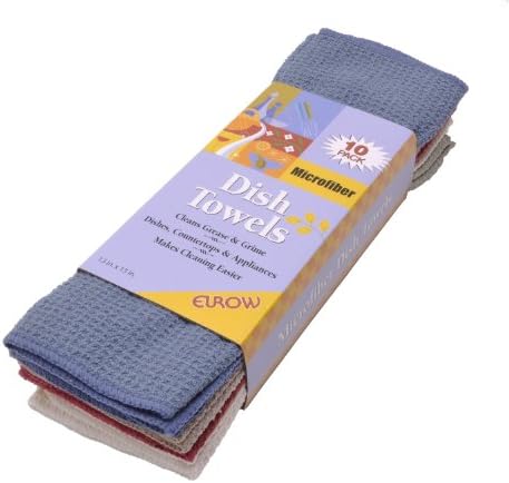 Eurow Microfiber Ultra Absorbent Fast-Drying Waffle Weave Dish Cloths