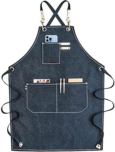 carrotez Adjustable Over sized Plus Size Canvas Apron with Pockets Men