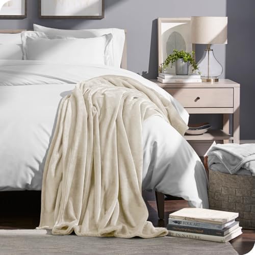 Reversible Lightweight Micro Plush Flannel Fleece Throw Blanket King
