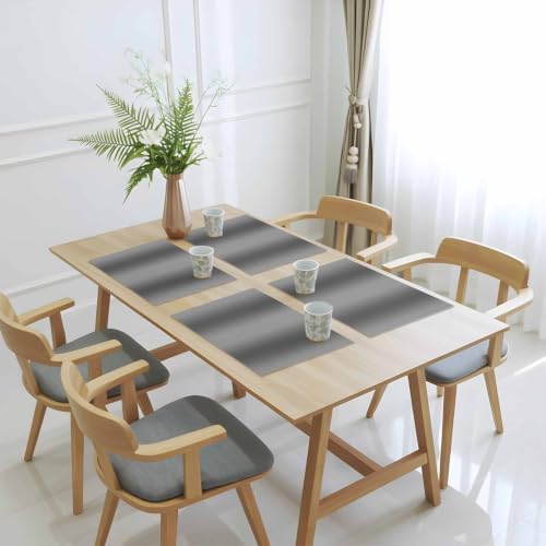 Gray Gradient Placemats Set of 8 Abstract Texture Modern Simple 13x19
